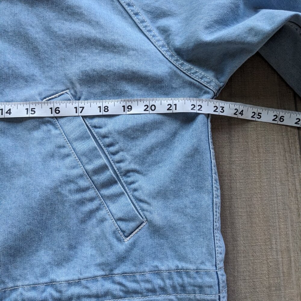 Stussy Denim Chore Jacket Men's Small Hoodie Barn Coat Jean Parka Workwear - Picture 6 of 16